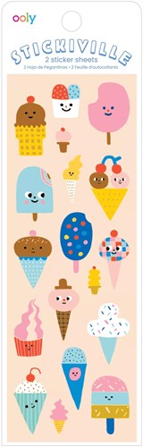 Ooly - Stickiville Stickers X Suzy: Ice Cream - Skinny (2 Sheets)