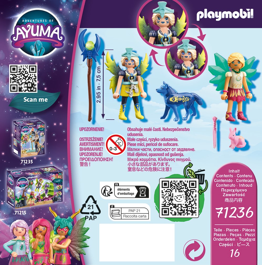 PLAYMOBIL Ayuma - Fée de la lune avec animal totem, Jouets de construction  71033