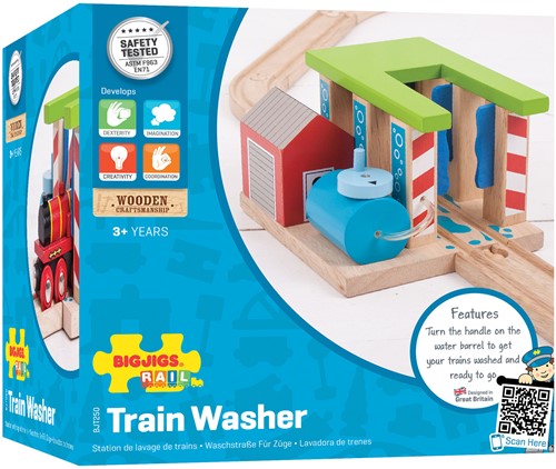 Bigjigs Rails Houten Trein Wasstraat