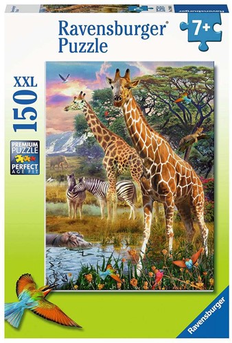 Ravensburger Kinderpuzzel 150 XXL Kleurrijke savanne