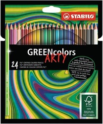 Crayons de couleur gommables Étui carton de 24 pces
