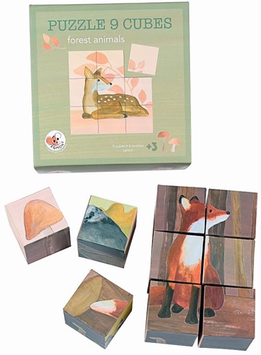 Egmont Toys Cube puzzle 9 pièces animaux de la forêt