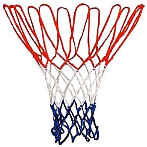 HOT Sports + Toys Basketbal-ring-NET rood/wit/blauw nylon