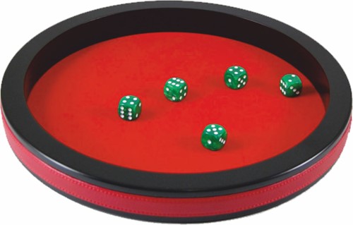 HOT Games Dobbelpiste 40 cm.zw.MDF/rood.vilt