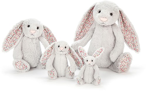 Peluche Lapin Blossom Silver 31 cm : Peluches