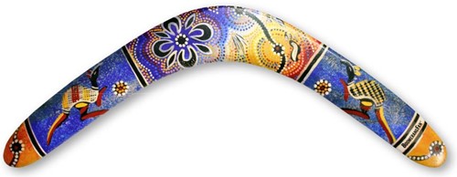 Boomerang Fan Boemerang ABORIGINAL Rechts 28c85g.30m.