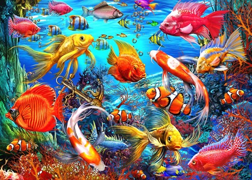 Bluebird puzzel Tropical Fish - 500 stukjes