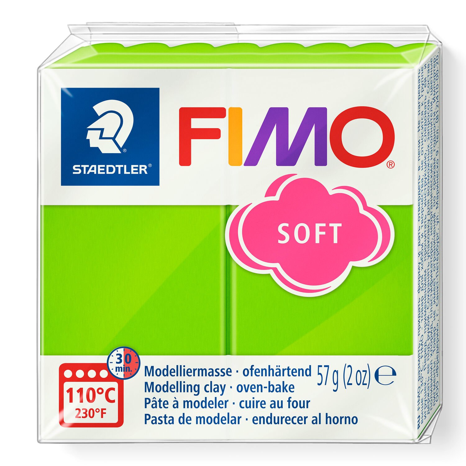 Pâte à modeler Fimo Soft 57g Vert lime par