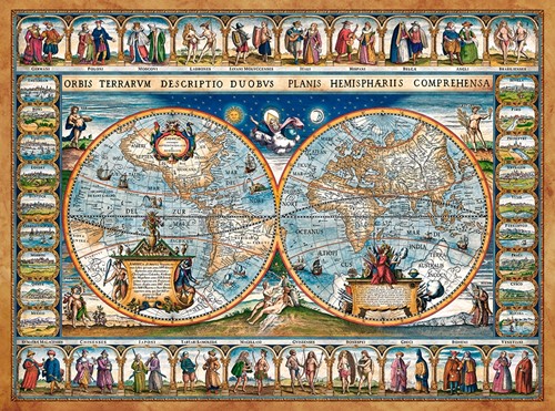 Castorland Map of The World, 1639 - 2000 Teile