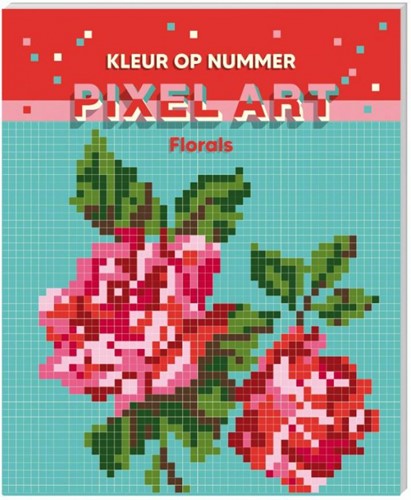 Imagebooks Pixel Art - kleuren op nummer - Florals