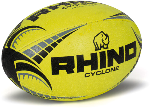 Rhino Cyclone Rugby Ball Fluo Geel 5