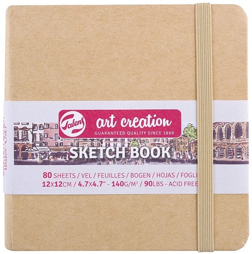 Royal Talens TAC Schetsboek 12x12 cm 140 gr 80 vel Kraft