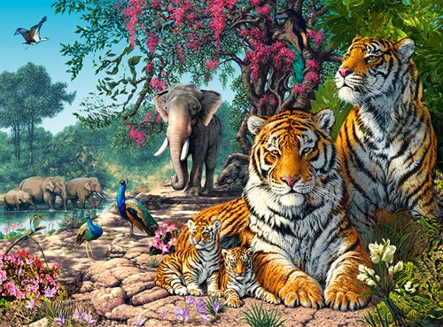 Castorland puzzel Das Tigerheiligtum - 3000 stukjes