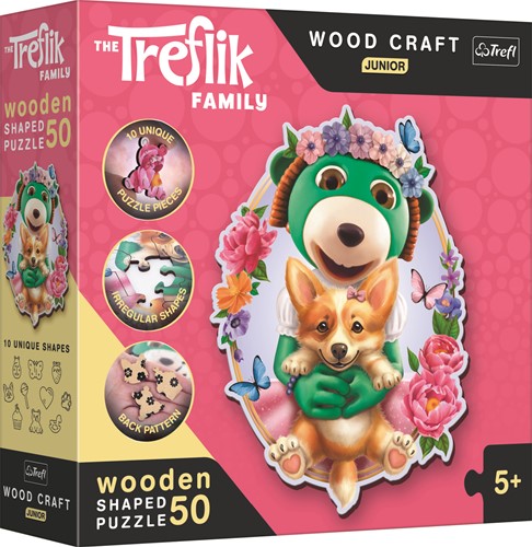 Trefl Trefl - Puzzels - Hout Ambacht Junior" - Happy Trefliks / KAZSTUDIO SA De Treflik Familie_FSC Mix 70%".